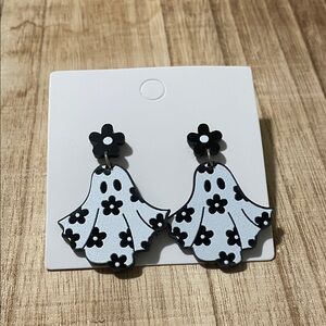 Black and White Ghost Earrings